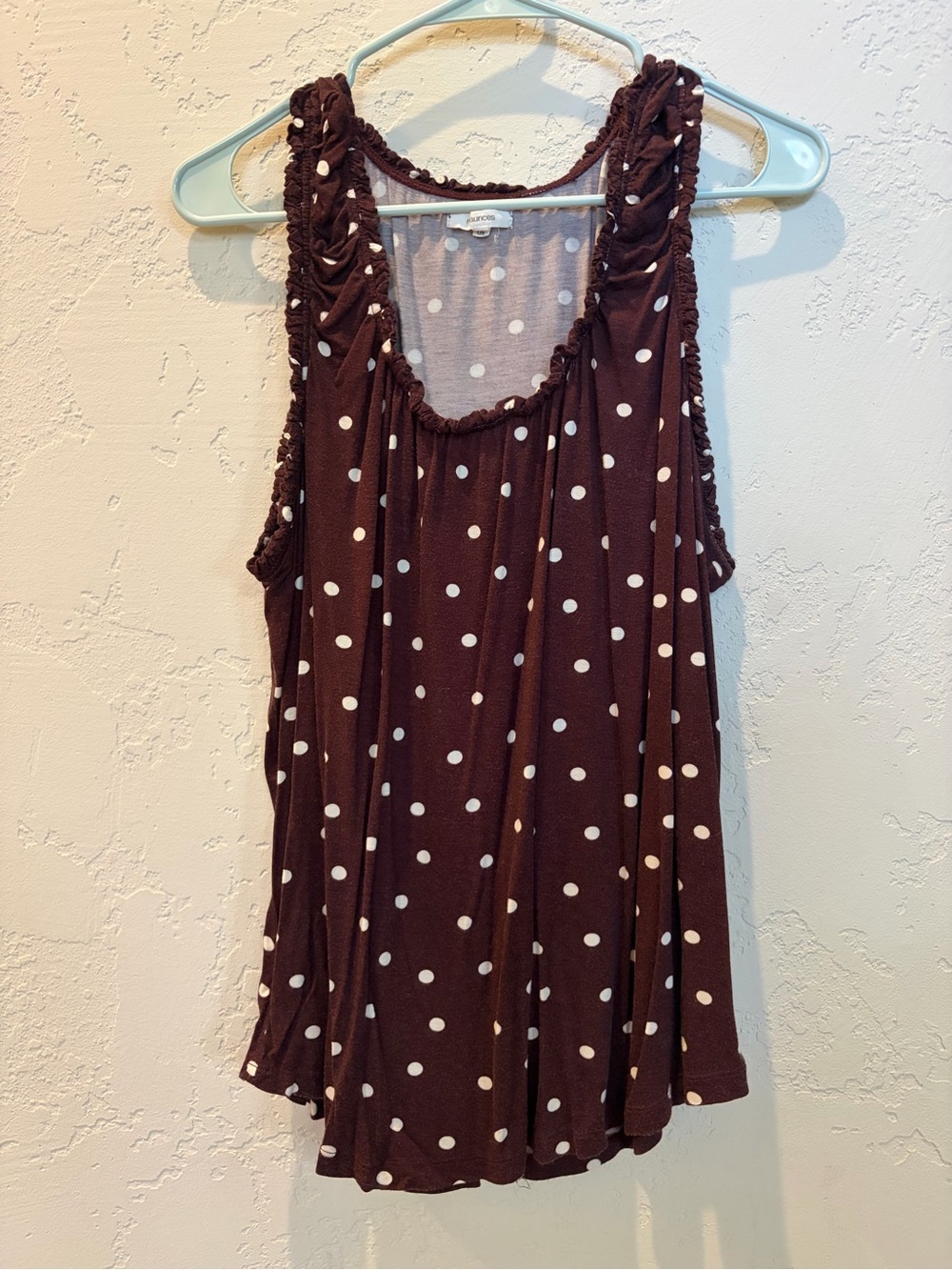 Maurices Brown Polka Dot Sleeveless Tank